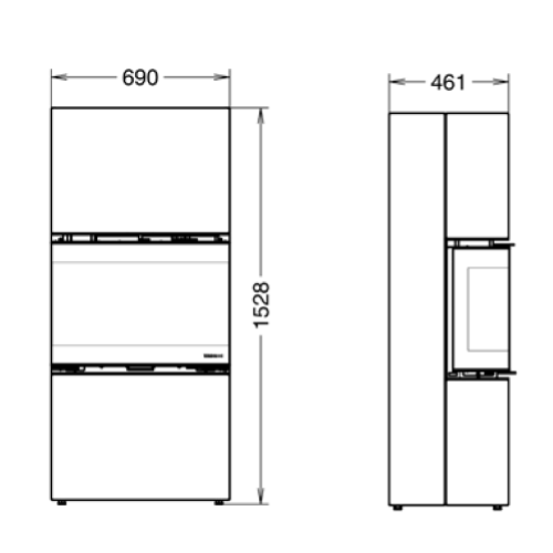 STUFA CAMINO TRILOGIE EVO 6 - 10,6 KW