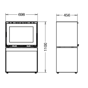 STUFA CAMINO A LEGNA MOONLIGHT EVO 6