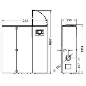 CALDAIA A PELLET COMPACT SLIM S25 5 EVO