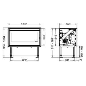 INSERTO A PELLET CANALIZZABILE ESPRIT INFINITY - 10 KW
