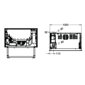 INSERTO A PELLET CANALIZZABILE ESPRIT INFINITY - 10 KW