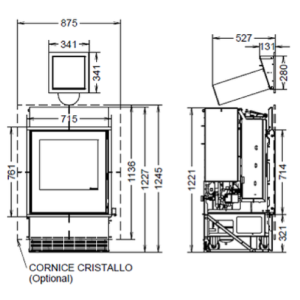 TERMOCAMINO A PELLET INSERT IDRA MAXI EVO