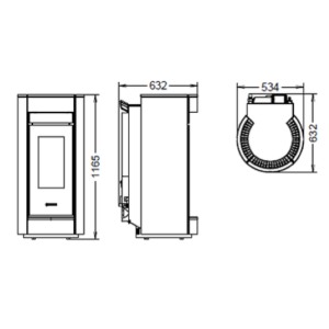 TERMOSTUFA A PELLET MOMA IDRA 18 KW EVO5