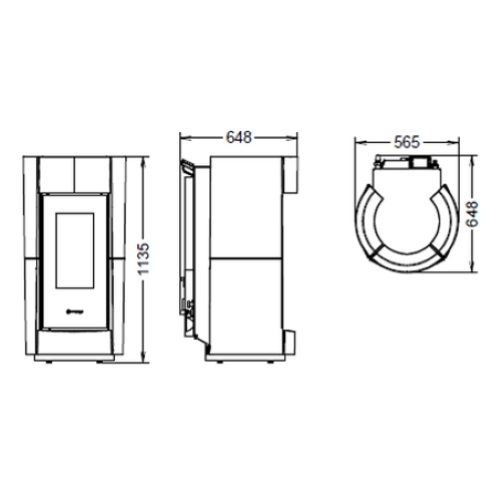 TERMOSTUFA A PELLET CHIC IDRA 18 KW EVO5