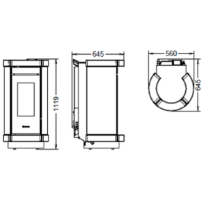 TERMOSTUFA A PELLET DORICA IDRA 18 KW METALCOLOR EVO5