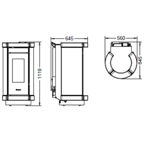 TERMOSTUFA A PELLET DORICA IDRA 18 KW METALCOLOR EVO5