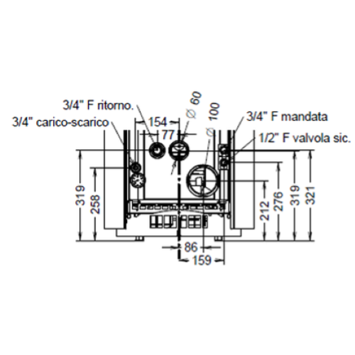 TERMOSTUFA A PELLET DORICA IDRA STONE 21 KW