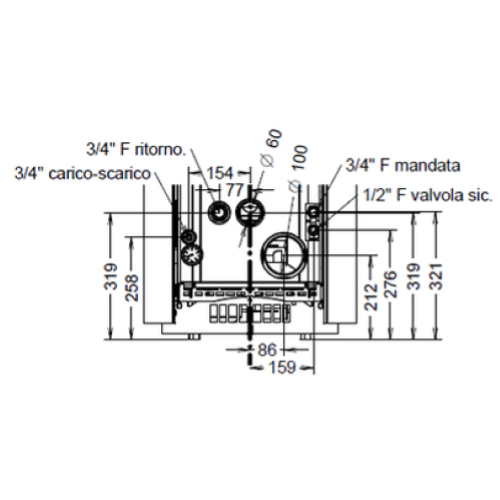 TERMOSTUFA A PELLET ESSENZA IDRA METALCOLOR 14 KW
