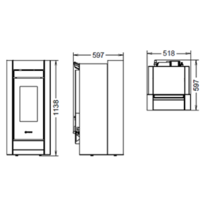 TERMOSTUFA A PELLET ESSENZA IDRA METALCOLOR 18 KW EVO5