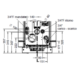 TERMOSTUFA A PELLET DORICA SUPREME IDRA METALCOLOR 24 KW