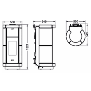 TERMOSTUFA A PELLET DORICA IDRA MAIOLICA 29 KW EVO