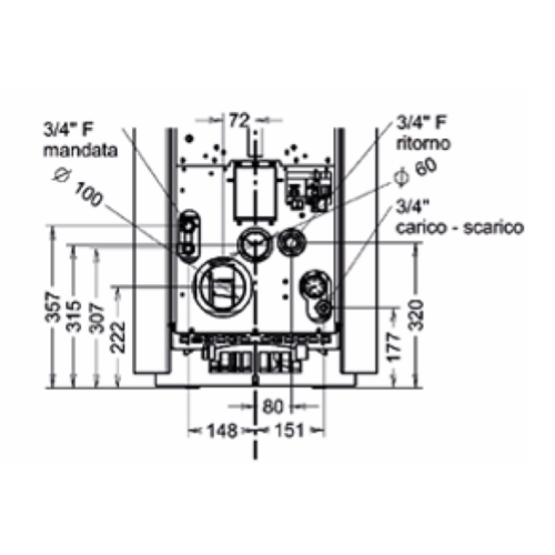 TERMOSTUFA A PELLET DORICA SUPREME IDRA MAIOLICA 24 KW