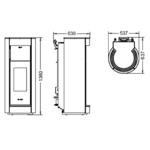 TERMOSTUFA A PELLET MOMA IDRA 29 KW EVO