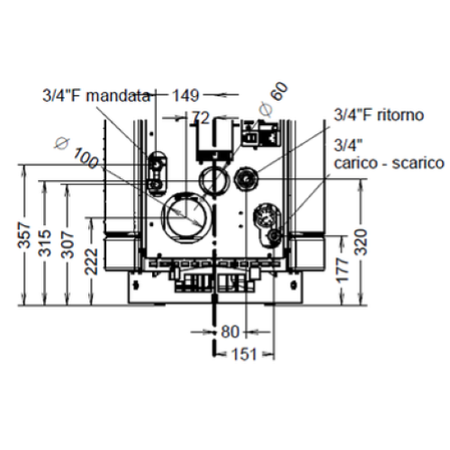 TERMOSTUFA A PELLET CHIC SUPREME IDRA 24 KW