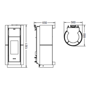 TERMOSTUFA A PELLET DORICA IDRA STONE 29 KW EVO