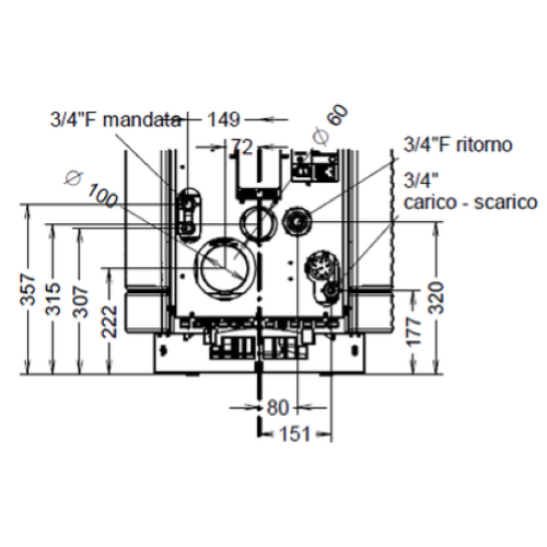 TERMOSTUFA A PELLET DORICA IDRA STONE 29 KW EVO