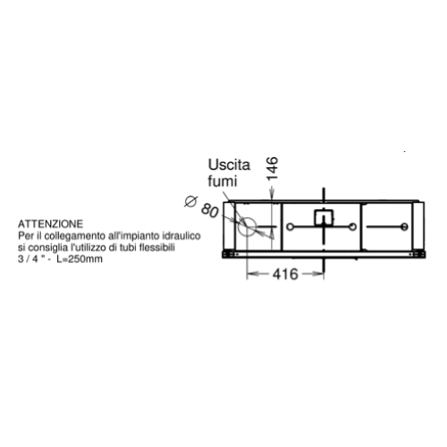 TERMOSTUFA A PELLET SLIMQUADRO IDRA EVO CRISTALLO 14 KW