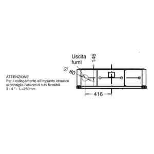 TERMOSTUFA A PELLET SLIMQUADRO IDRA EVO CRISTALLO 14 KW