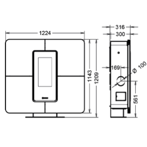 TERMOSTUFA A PELLET SLIMQUADRO IDRA MAXI EVO 22 KW