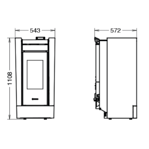 TERMOSTUFA A PELLET CREO IDRA 14 KW