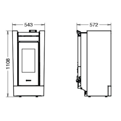 TERMOSTUFA A PELLET CREO IDRA 14 KW
