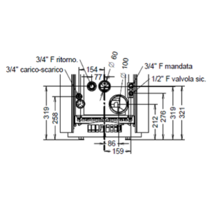 TERMOSTUFA A PELLET DORICA IDRA 21 KW METALCOLOR 