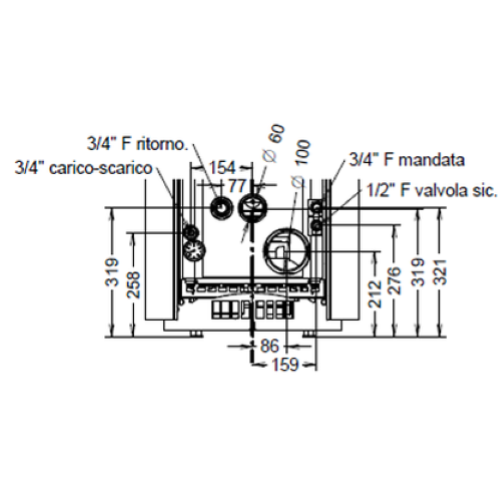 TERMOSTUFA A PELLET DORICA IDRA 21 KW METALCOLOR 