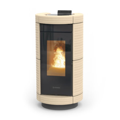 TERMOSTUFA A PELLET DORICA IDRA MAIOLICA 21 KW