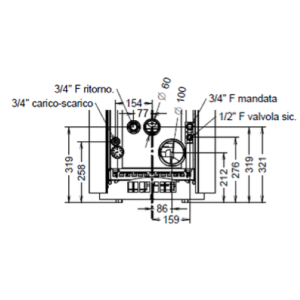 TERMOSTUFA A PELLET DORICA IDRA MAIOLICA 21 KW
