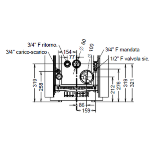 TERMOSTUFA A PELLET DORICA IDRA MAIOLICA 21 KW