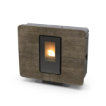 TERMOSTUFA A PELLET SLIMQUADRO IDRA EVO STONE 14 KW
