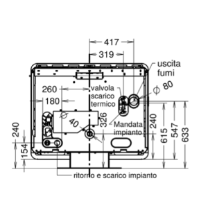 TERMOSTUFA A PELLET SLIMQUADRO IDRA EVO STONE 14 KW