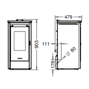 STUFA A PELLET URBAN AIR EVO6 - 7 KW