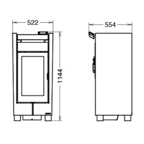 STUFA A PELLET MOOD PLUS EVO - 10 KW