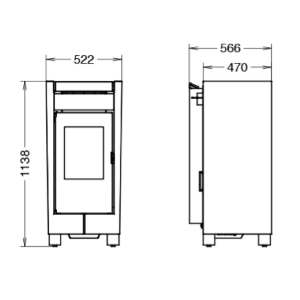 STUFA A PELLET MOVIDA EVO6 NATURAL PLUS - 9,3 KW