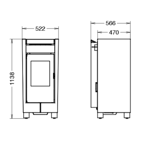 STUFA A PELLET MOVIDA EVO6 NATURAL PLUS - 9,3 KW