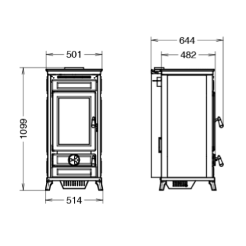 STUFA A PELLET FLÅM MAIOLICA EVO6 NATURAL PLUS - 9,3 KW