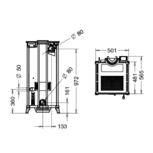 STUFA A PELLET FLÅM MAIOLICA EVO6 NATURAL PLUS - 9,3 KW