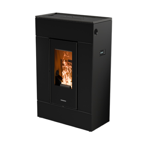 STUFA A PELLET SLIM QUADRO LUMIA EVO6 CRISTALLO NATURAL PLUS - 10 KW
