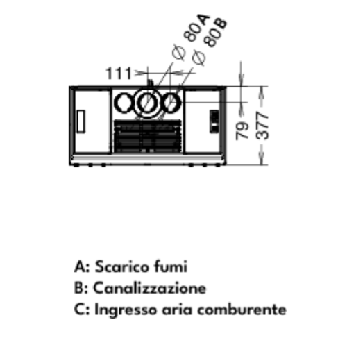 STUFA A PELLET SLIM QUADRO LUMIA EVO6 STONE NATURAL PLUS - 10 KW