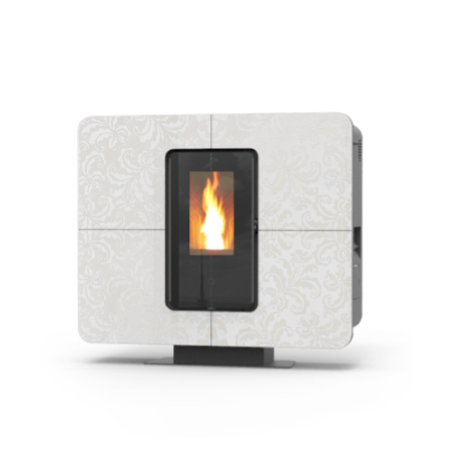 STUFA A PELLET SLIM QUADRO 11 EVO6 CRISTALLO PLUS - 10,3 KW