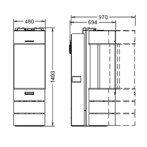 STUFA A PELLET BELLAVISTA R3 PLUS CON AIRBOX3