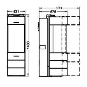 STUFA A PELLET BELLAVISTA S3 PLUS CON AIRBOX3 - 10,9 KW
