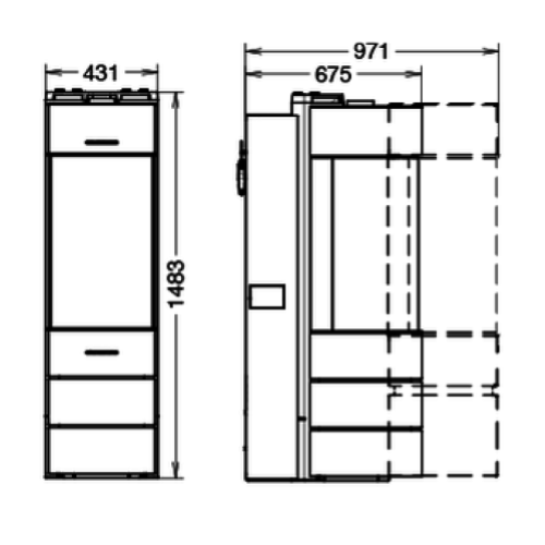 STUFA A PELLET BELLAVISTA S3 PLUS CON AIRBOX3 - 10,9 KW