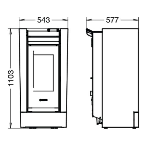 STUFA A PELLET CREO NATURAL AIR EVO6