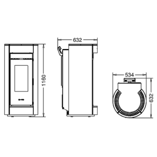 STUFA A PELLET MOMA AIR EVO6