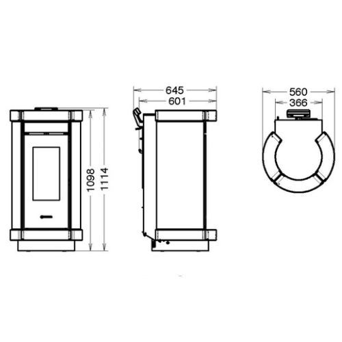 STUFA A PELLET DORICA METALCOLOR AIR EVO6 - 11,3 KW