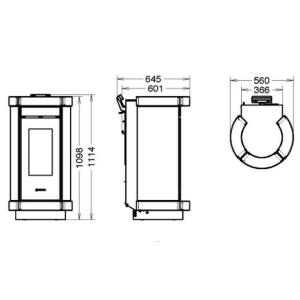 STUFA A PELLET DORICA METALCOLOR AIR EVO6