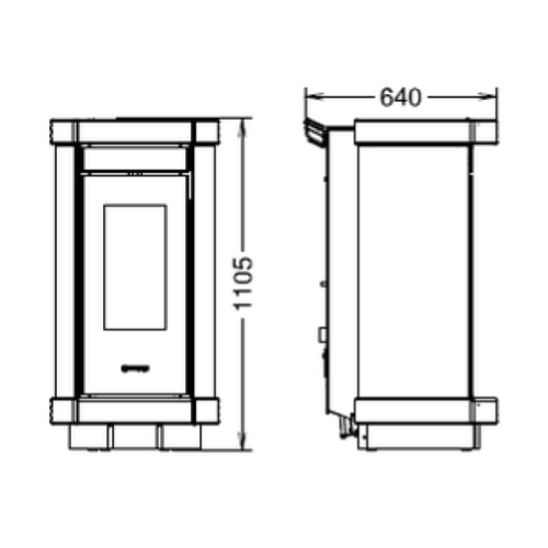 STUFA A PELLET DORICA METALCOLOR NATURAL AIR EVO6
