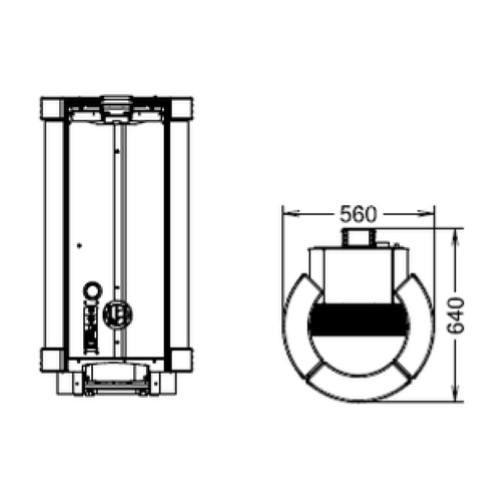 STUFA A PELLET DORICA METALCOLOR NATURAL AIR EVO6 - 11,3 KW